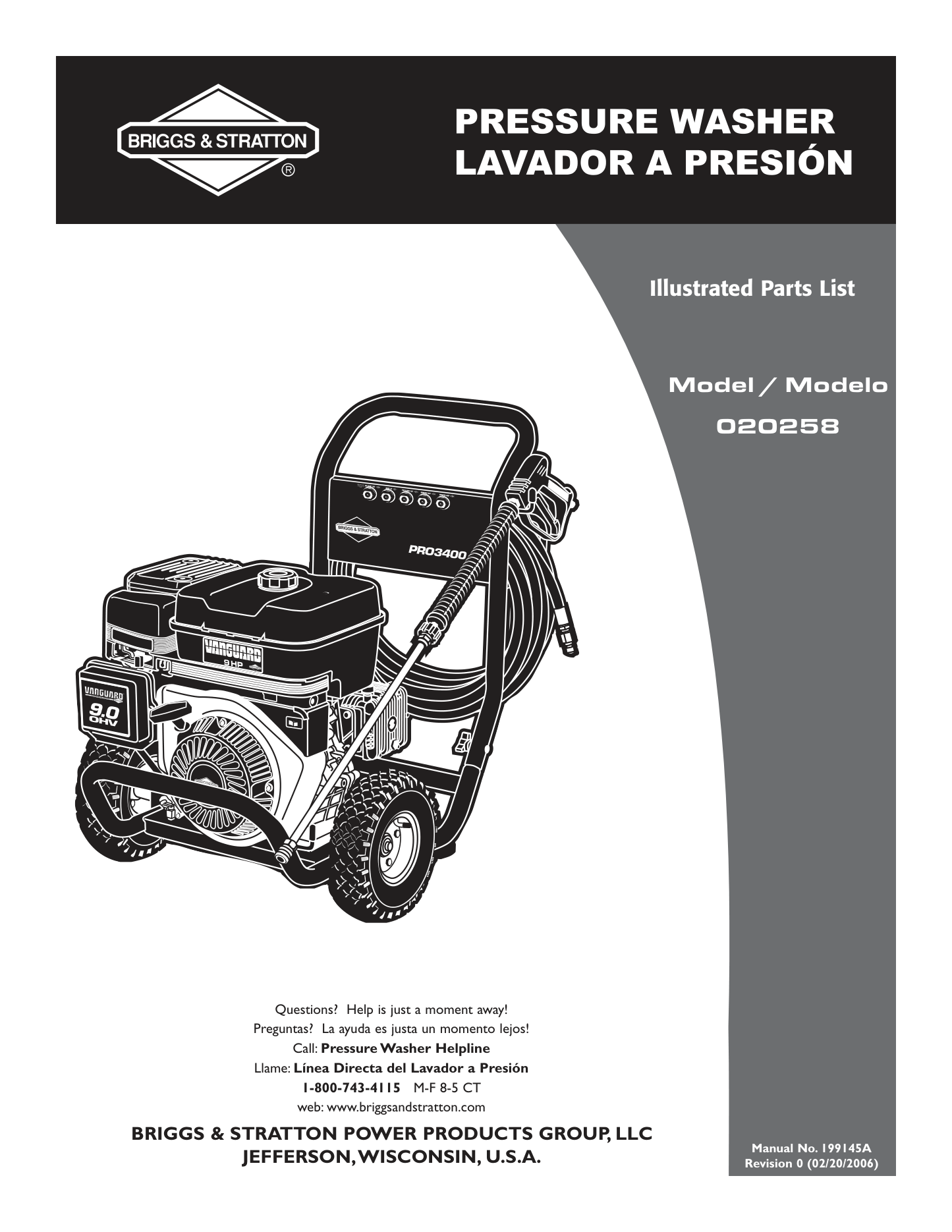 Briggs & Stratton 020258 Parts Diagram & Replacement Parts (Exploded View) parts breakdown