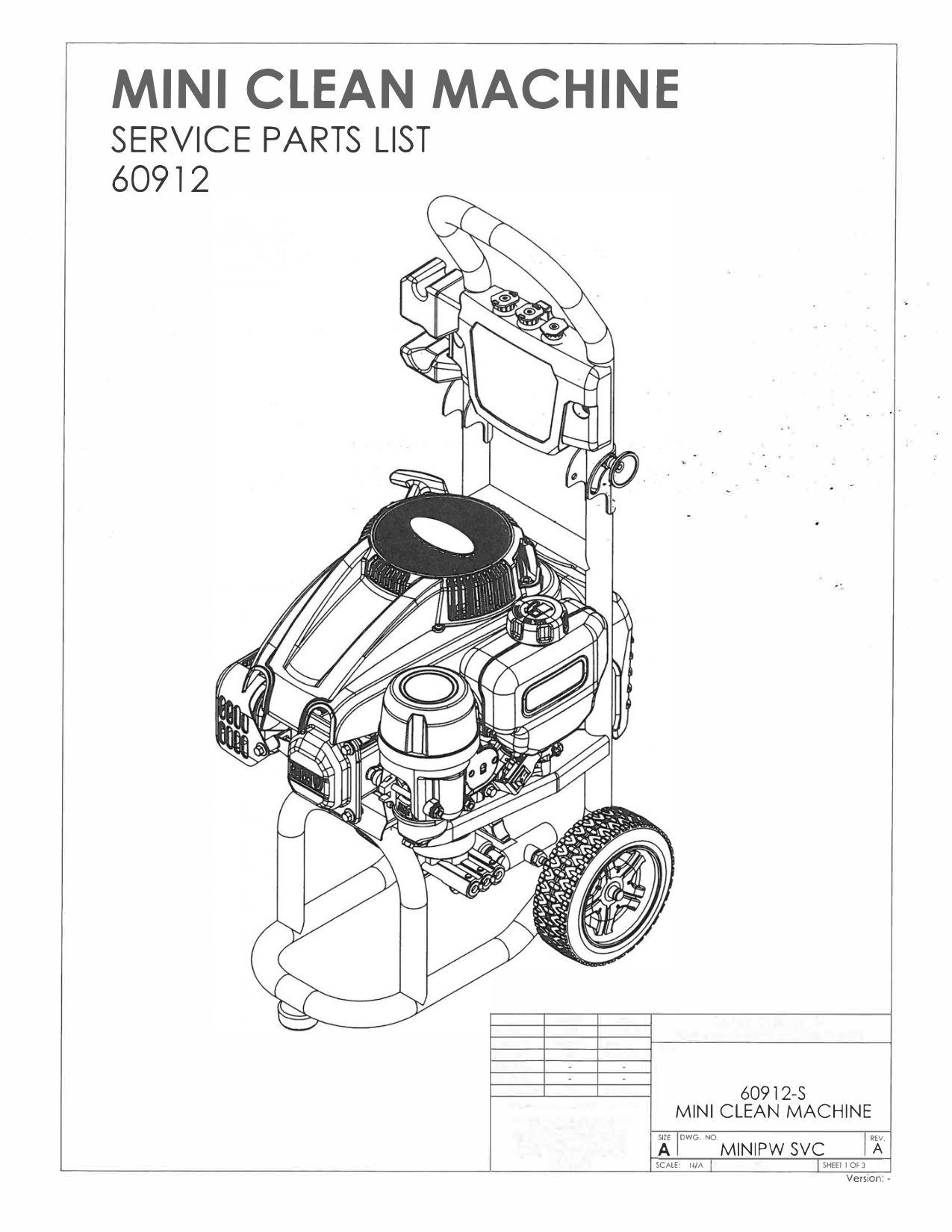 Simpson CM60912 Pressure Washer Parts Diagram parts breakdown