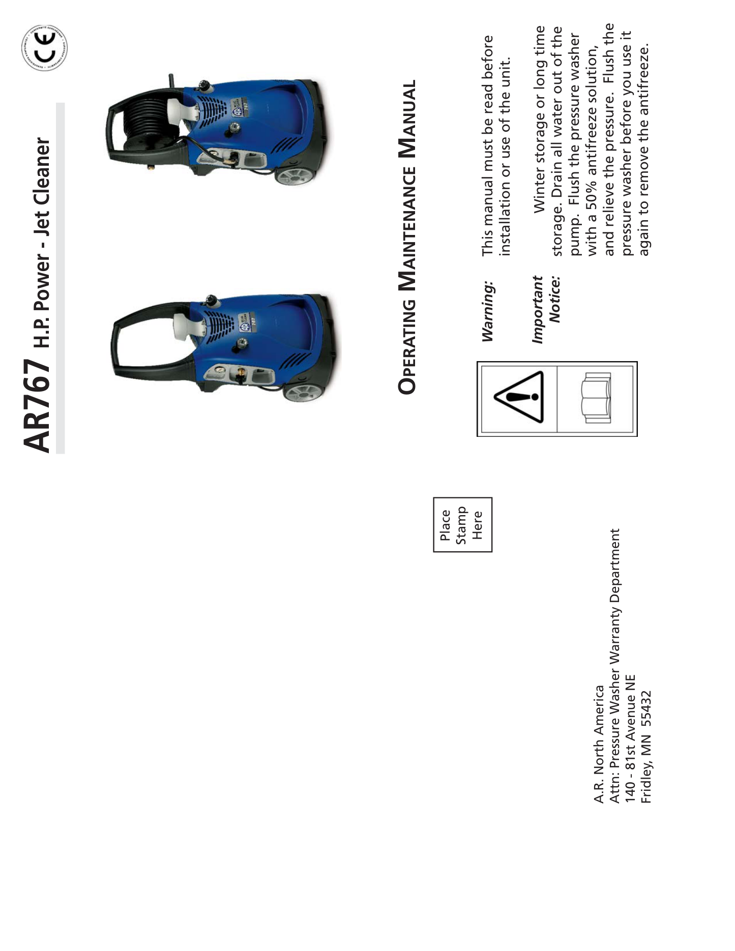 AR Blue Clean AR767 Pressure Washer Parts Diagram & Breakdown (Exploded View PDF) parts breakdown