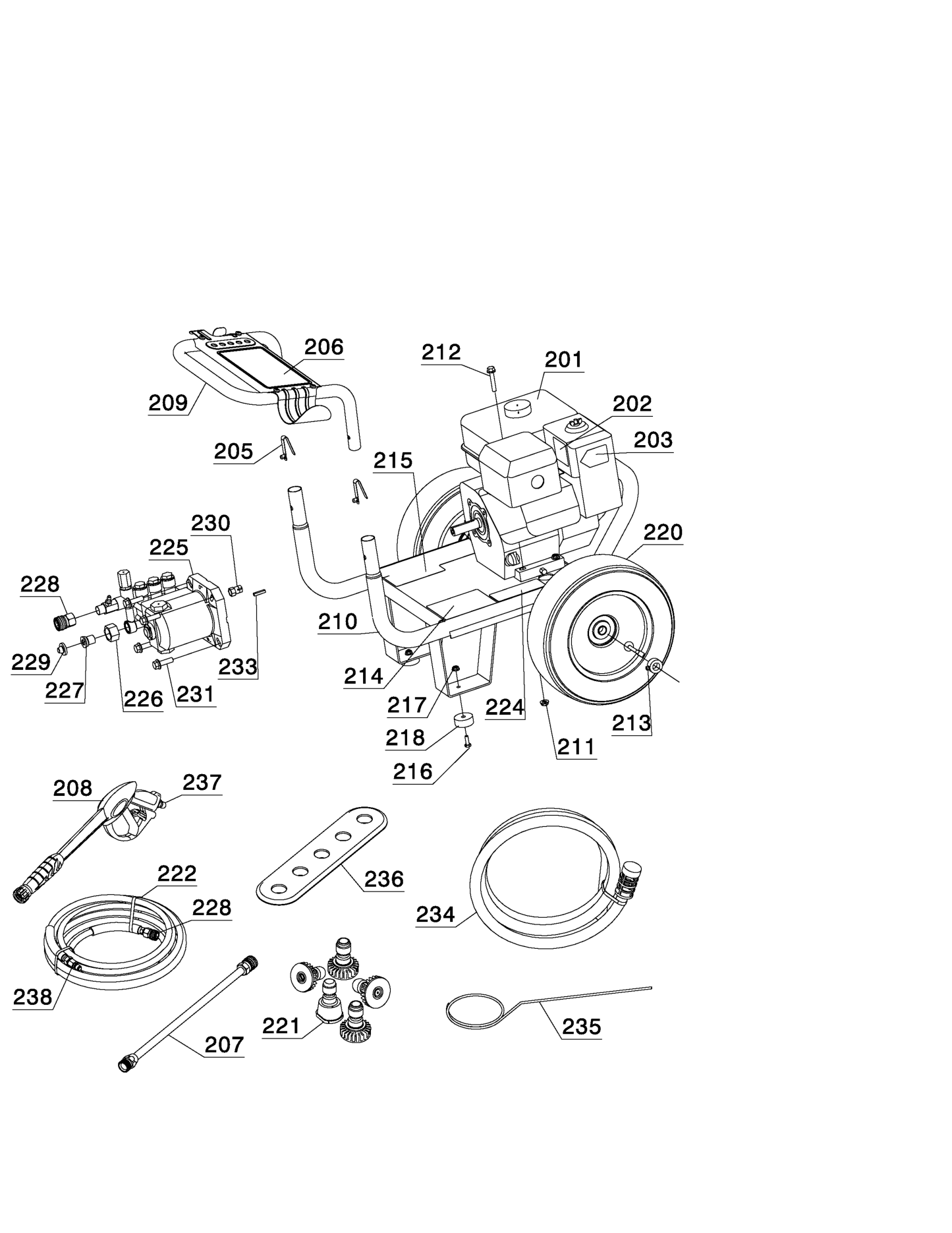 DeWalt DP2800A Parts Diagram & Replacement Parts (Exploded View) parts breakdown