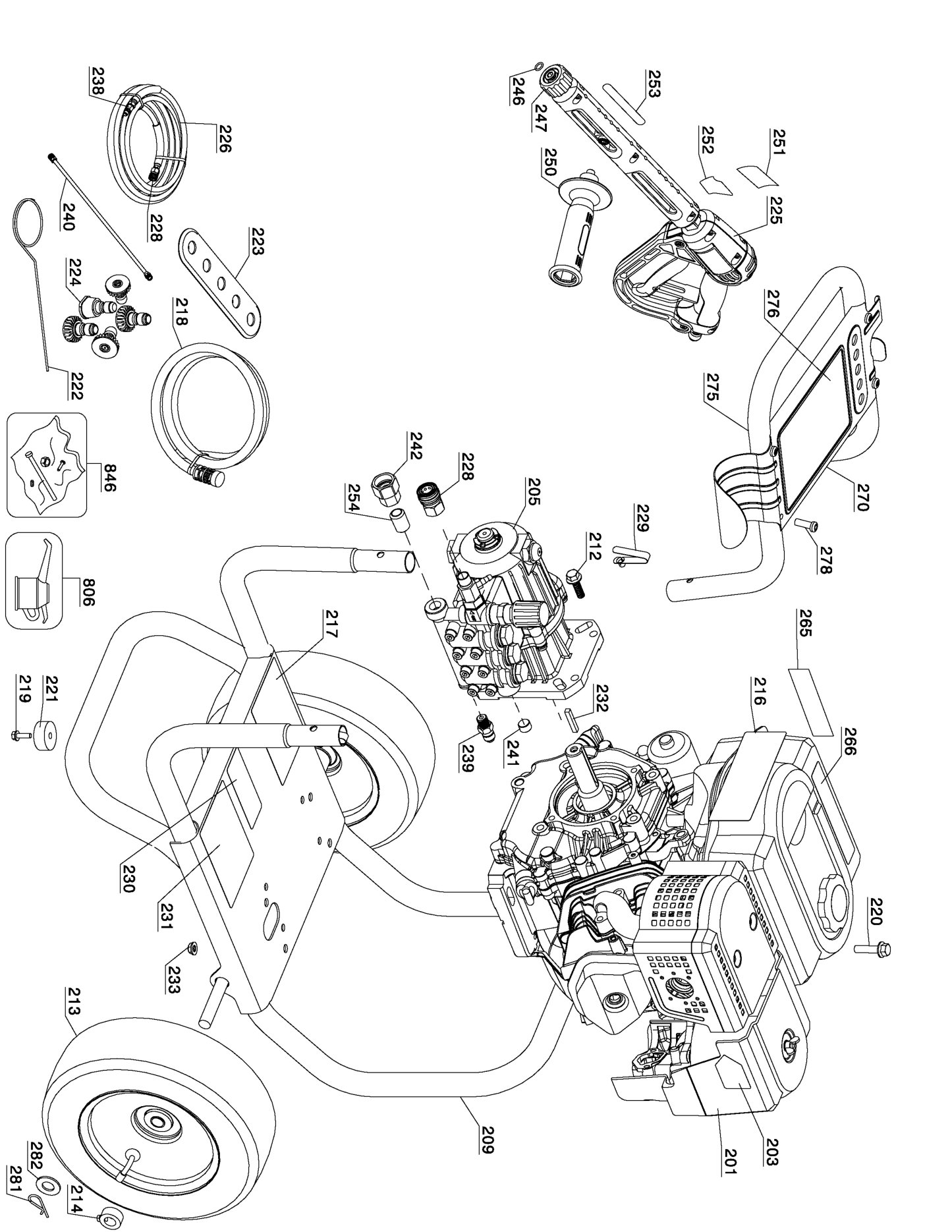 DeWalt DPD3800 Parts Diagram & Replacement Parts (Exploded View) parts breakdown