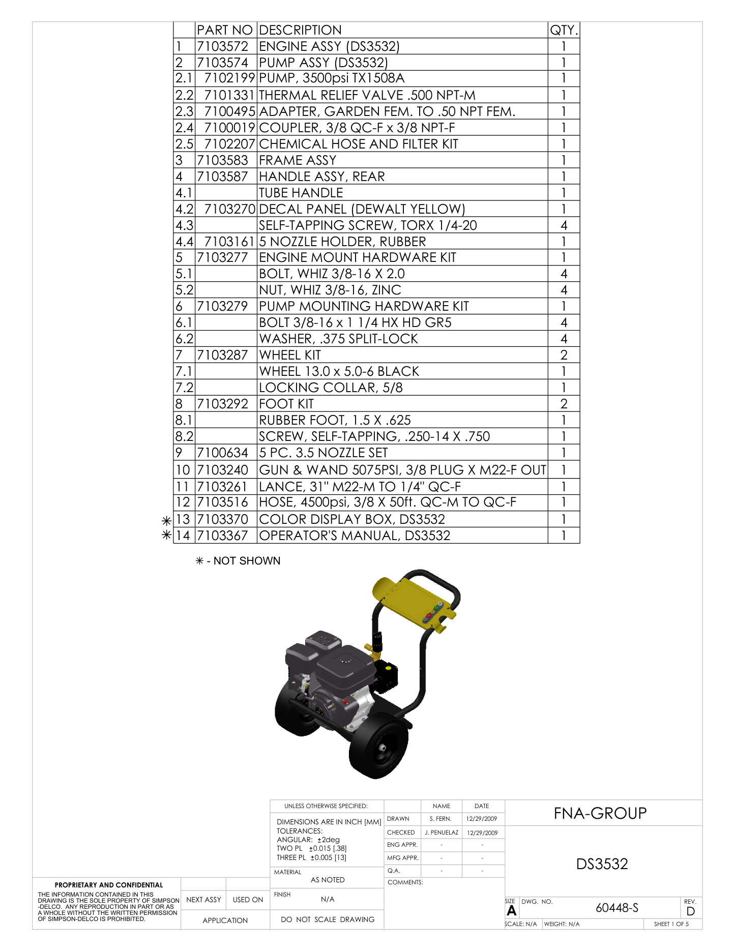 DeWalt DS3532 Parts Diagram & Replacement Parts (Exploded View) parts breakdown